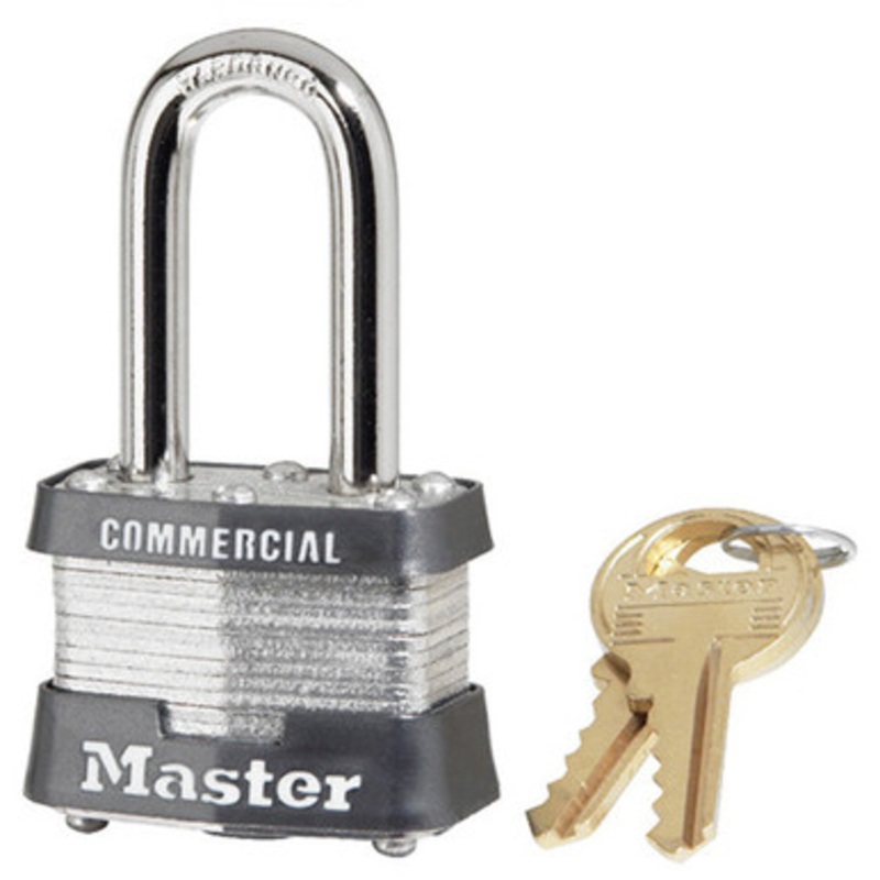 Master Lock #3LF KA 1-9/16 in Wide Laminated Steel Pin Tumbler Padlock with 1-1/2 in Shackle, Keyed Alike