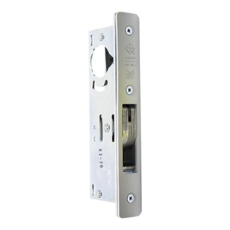 Adams Rite MS1850S Series MS Deadlock, Radius Faceplate, 31/32 Backset, Hookbolt, Non-Handed – Clear Anodized