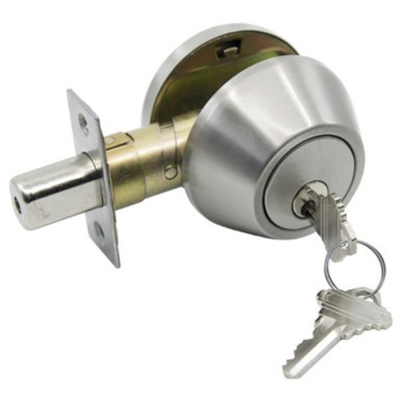 TELL DB360 Grade 3 Single Cylinder Deadbolt KA4 – SC1 – Satin Nickel US15