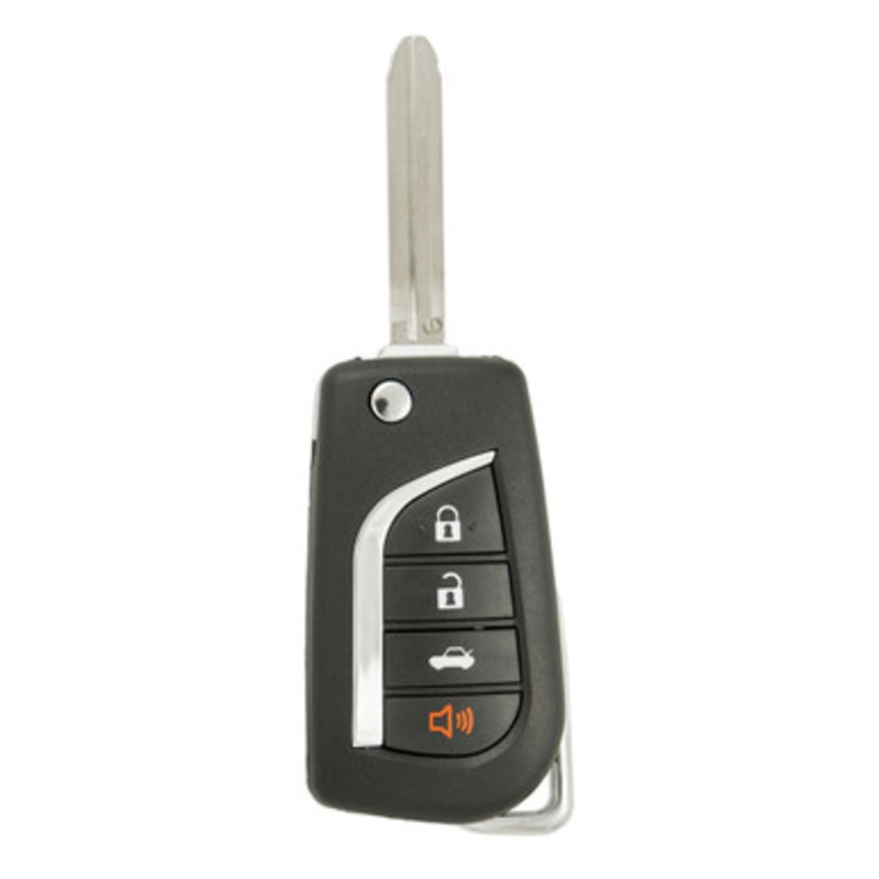 Keyless2Go 4 Button Remote Flip Key Replacement For Toyota HYQ12BBY / 89070-06500 / G Chip, TLS-KH4-037-AFB-ZZZZ-001