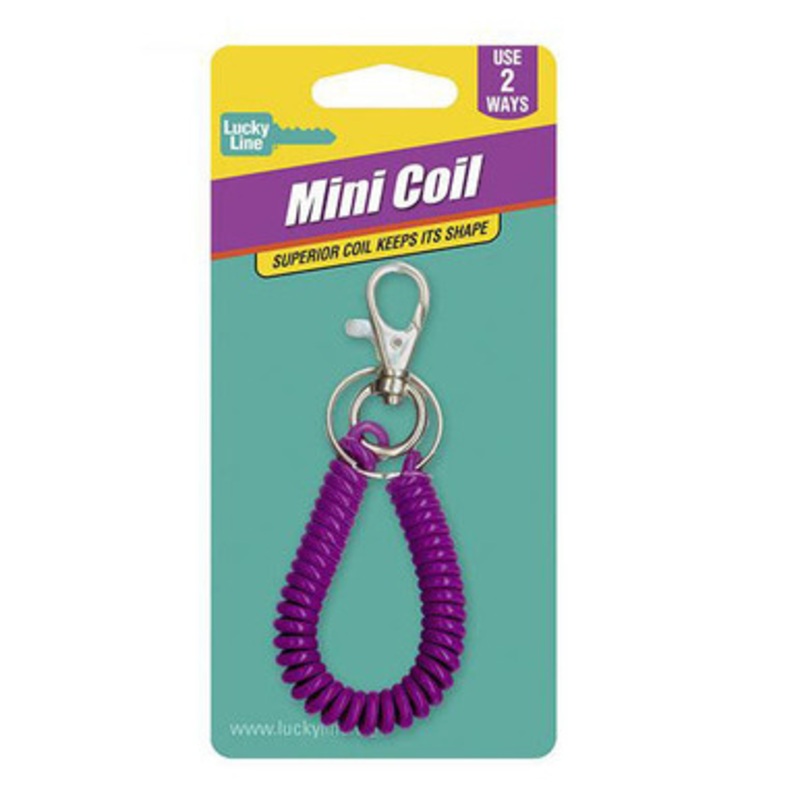 Lucky Line MINI DESIGNER Coil with Trigger Snap Assorted  – 5 Pcs – Carded