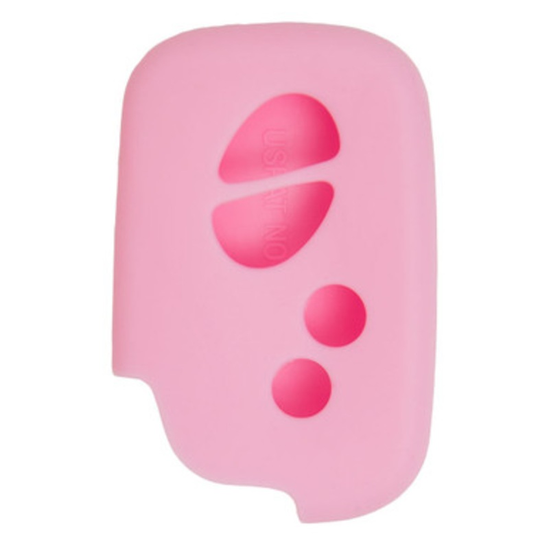 Replacement Silicone Jacket Keyless Remote Cover LXUSI34 for 4 Button Proximity Lexus Smart Key FCC ID: HYQ14AAB HYQ14ACX – Pink