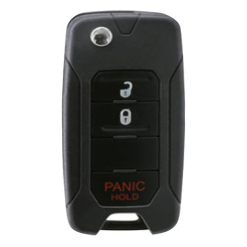 Keyless2Go Jeep, Fiat 3 Button Remote Flip Key 2ADFTFI5AM433TX, 68296748AA, 433 MHz – Premium Aftermarket