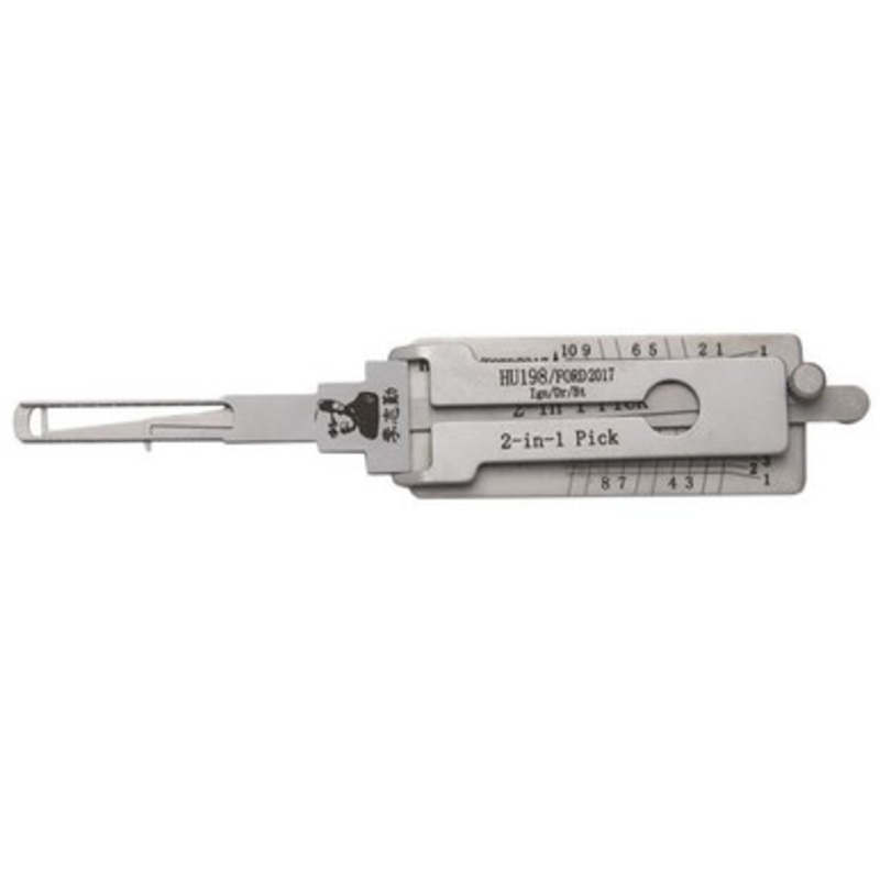 Original Lishi HU198 Ford 2-in-1 Pick – Ignition / Door / Trunk – Anti Glare