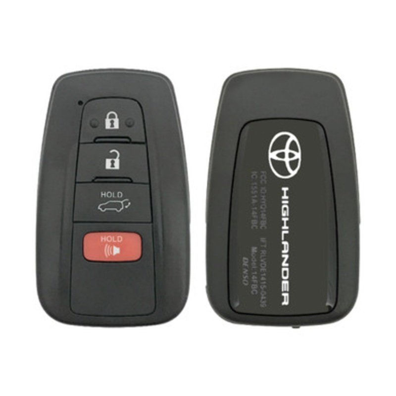 Toyota Highlander 4 Button Smart Key HYQ14FBC, 8990H-0E020, 315 MHz – Refurbished, Grade A