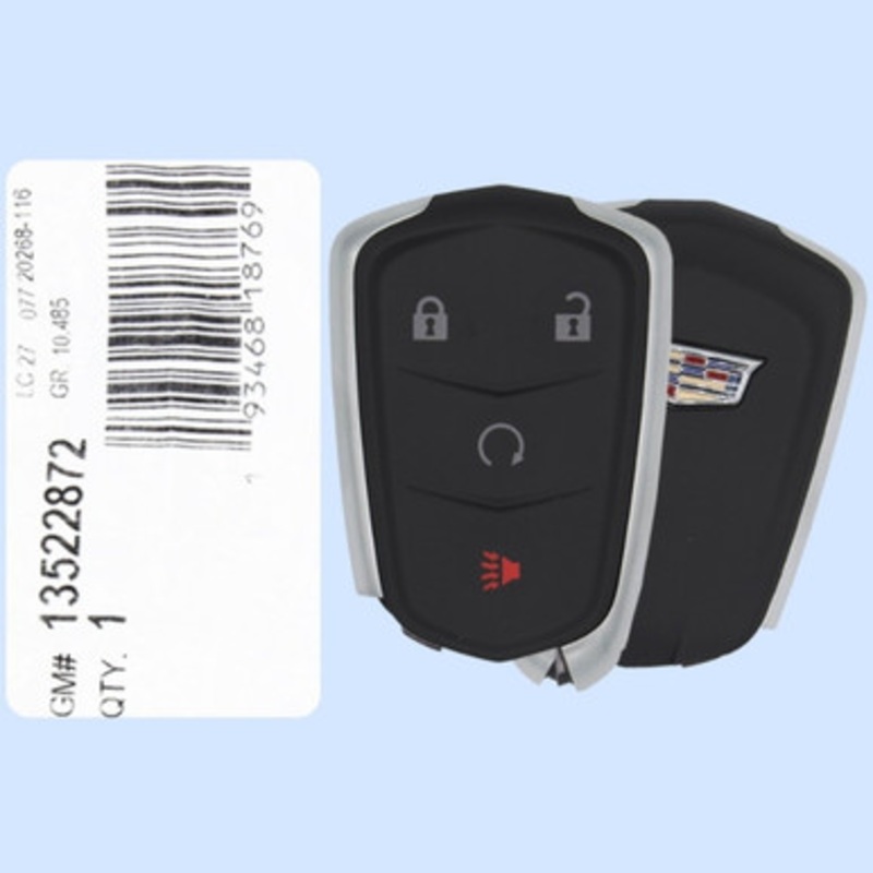 Cadillac 4-Button Smart Key HYQ2ES 13522872 433 MHz, New OEM