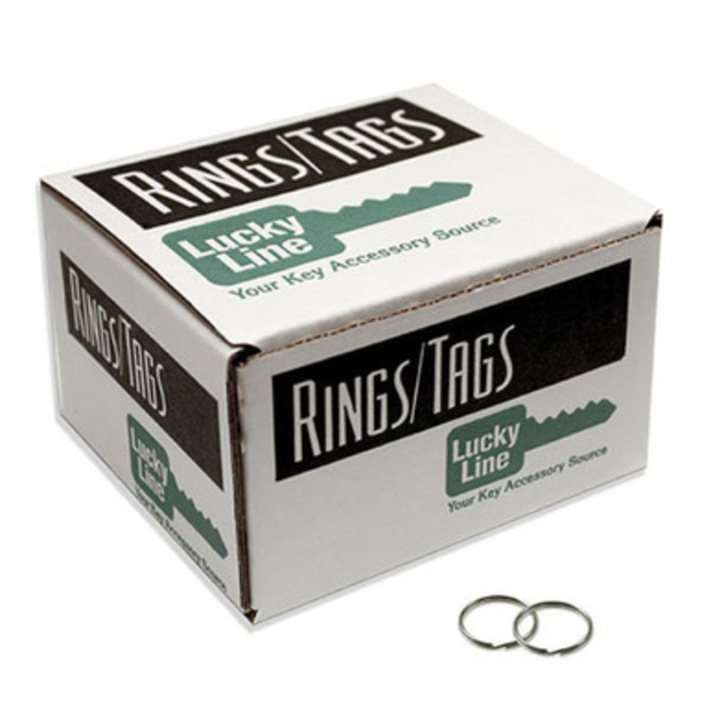 Lucky Line 7/8-Inch  Split Key Rings Nickel-Plated – 100 Pcs – Display Box