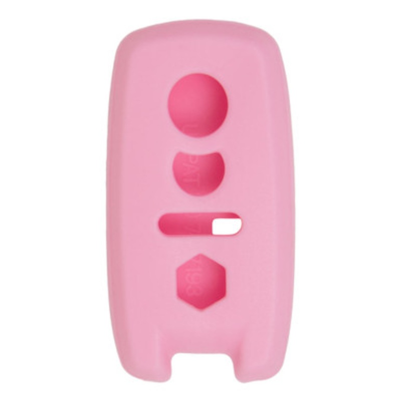 Replacement Silicone Jacket Keyless Remote Cover SUZIQ23 for Suzuki 3 Button Smart Key Proximity Remote FCC ID: KBRTS003 – Pink