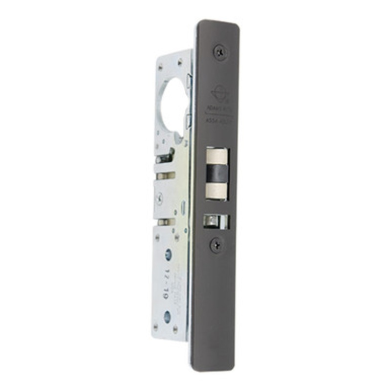 Adams Rite 4511 Standard Deadlatch, Radius Faceplate, 1-1/8 Backset, LH/RHR, 2-5/8 Strike – Dark Bronze
