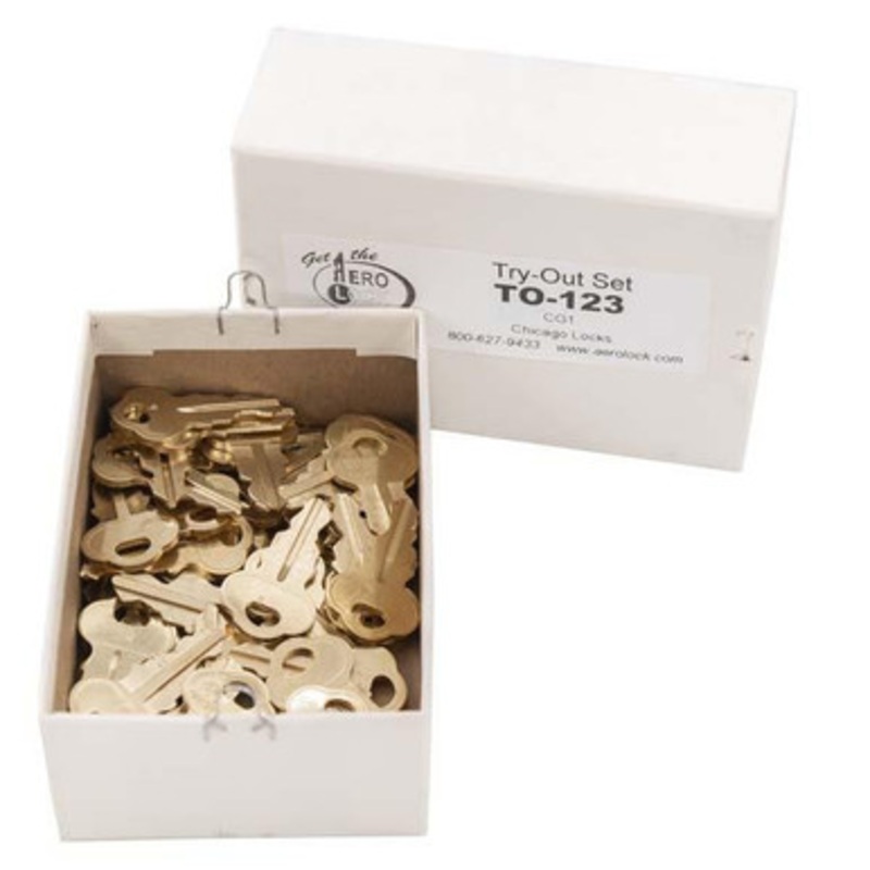 Aero Lock CG1 Tryout Keys For Chicago Double-Sided Wafer Locks and Vending Machine Locks – 50 Keys