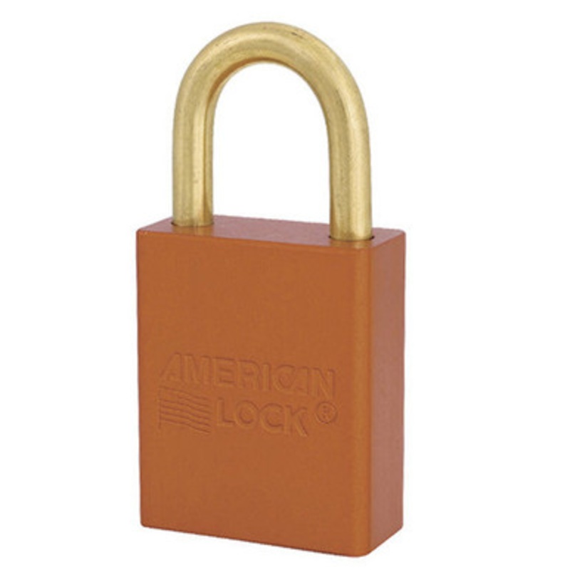 American Lock #A1105 1-1/2 in Aluminum Safety Lockout Padlock 0 Bitted – Orange