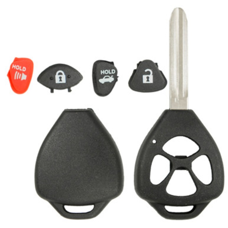 Dura-Shell Rugged 4 Button Remote Key Shell For Toyota By Keyless2Go