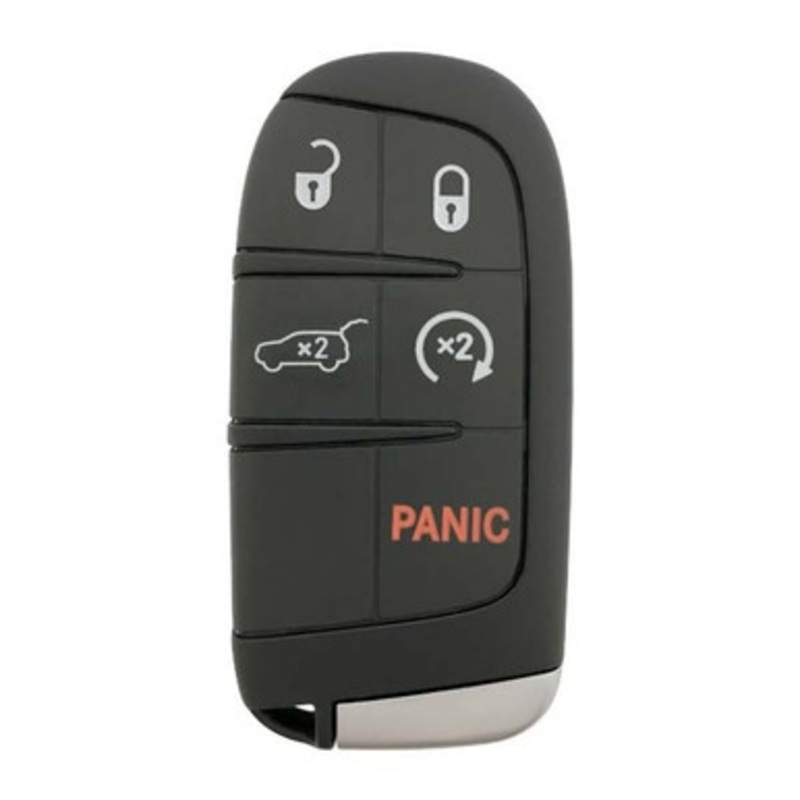 Jeep 5-Button Smart Key M3N-40821302 68143505AC 433 MHz, Refurbished Recase