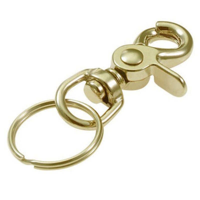 Lucky Line TRIGGER SNAP With Split Key Ring BRASS – 1 Pcs – Carded