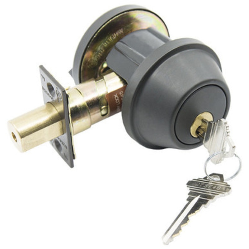 PLS DB160 Heavy Duty Grade 2 Single Cylinder Deadbolt K2 – SC4 – Oil Rubbed Bronze 10B