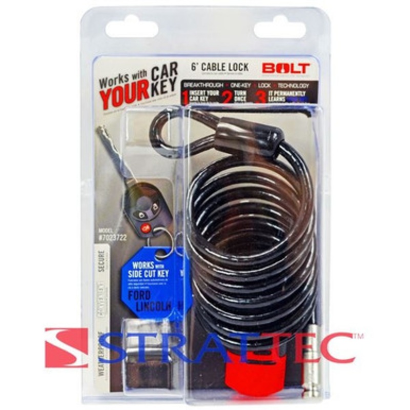 STRATTEC 6FT Bolt Cable Lock Side Cut for Ford, Lincoln, & Land Rover Keys – 7023722