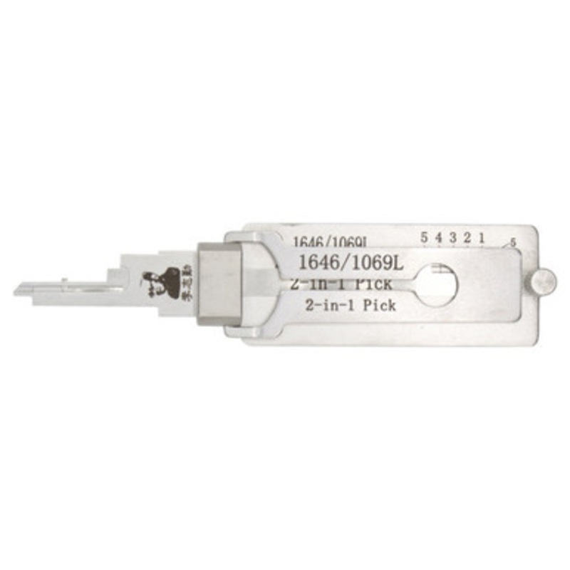 Original Lishi 2 in 1 Pick for National CompX Mailbox Locks C9200 / C8700 / 1646 – Anti-Glare