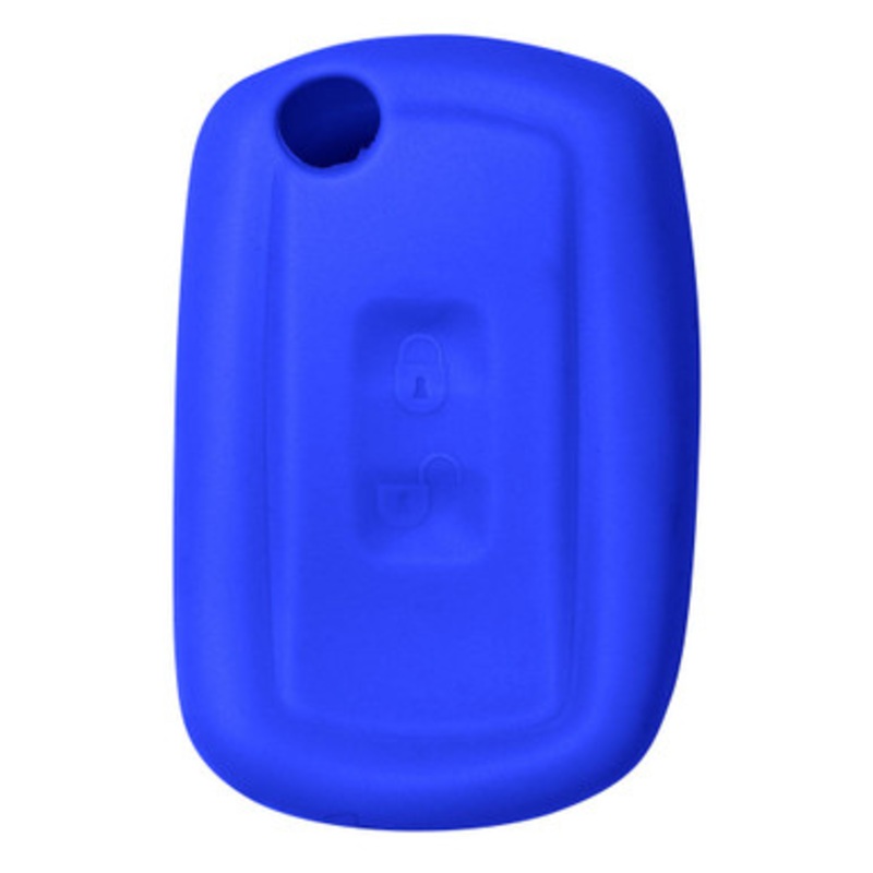 Replacement Silicone Jacket Keyless Remote Cover LROVU13 for Land Rover 3 Button Flip Key FCC ID: YWX000071 – Blue