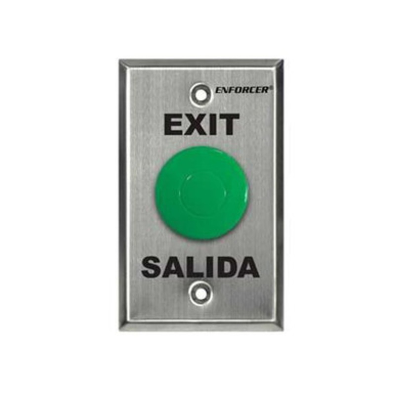 Seco-Larm Green Mushroom Cap Button RTE Plate 1-1/2in