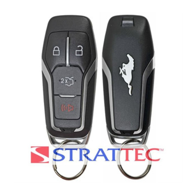 STRATTEC Pony Logo (5926063) 164-R8120 4-Button Smart Key for Ford Mustang (315 MHZ) – 1 Way