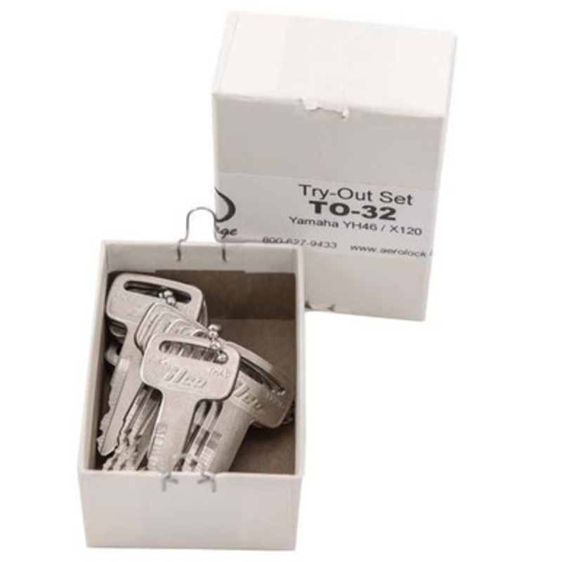 Aero Lock YH46 Tryout Keys Set Yamaha, Suzuki ATV and Motorcycles 1981 & Up – Code Series: A – 16 Keys