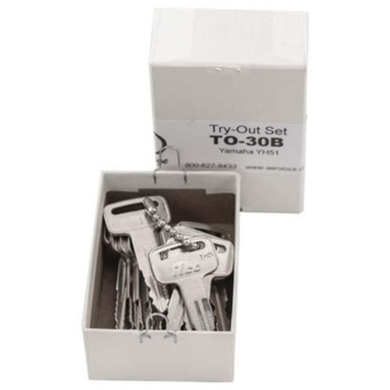 Aero Lock YH51 Tryout Keys Set Yamaha, Suzuki ATV and Motorcycles 1981 & Up – Code Series: F – 16 Keys