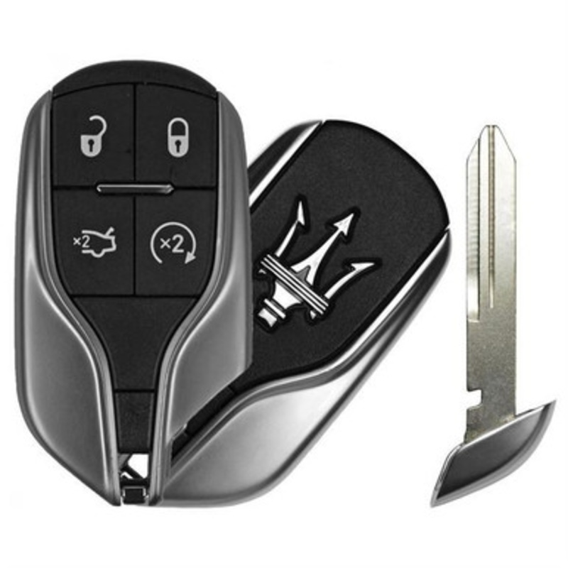 Maserati 4 Button Smart Key M3N-7393490, 5923545AG, 433 MHz – Refurbished, Grade A