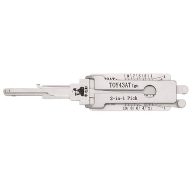 Original Lishi TOY43AT 10-Cut TR47 2-in-1 Pick – Ignition Only – Anti Glare