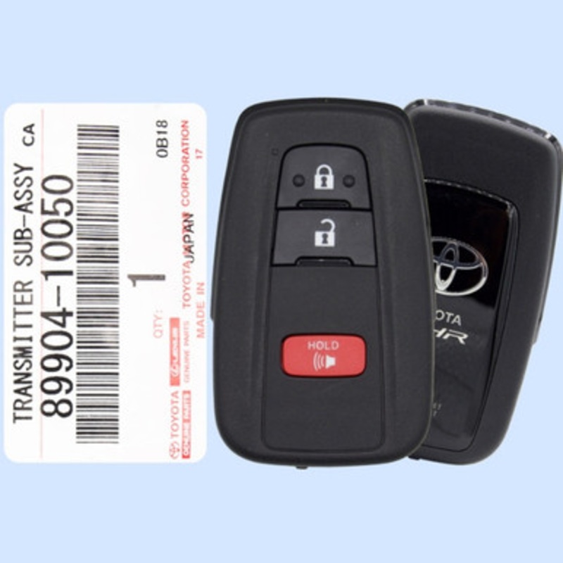 Toyota 3 Button Proximity Smart Key C-HR Logo MOZBR1ET, 89904-10050, 315 MHz – New, OEM
