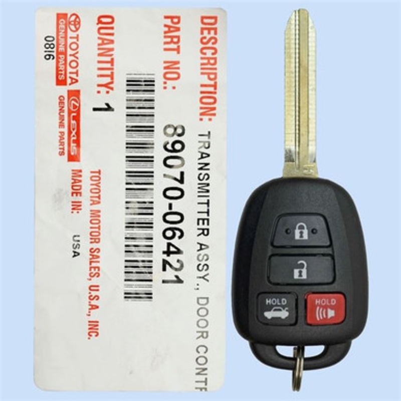 Toyota 4 Button Remote Head Key HYQ12BDM, 89070-06421, 315 MHz, New OEM