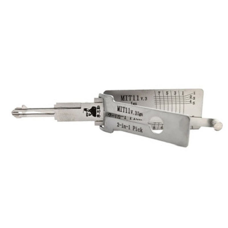Original Lishi MIT11 / MIT3 8-Cut Mitsubishi 2-in-1 Pick – Ignition – Anti Glare