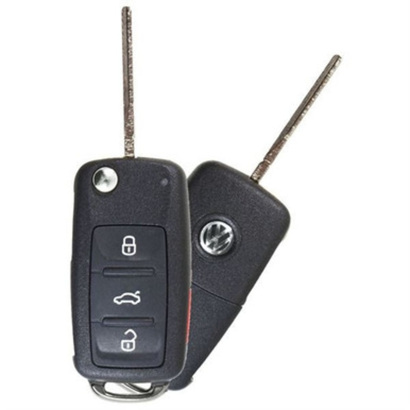 Volkswagen 4 Button Remote Head Key With Xhorse Super Chip NBG010180T, 5K0-837-202, 315 MHz – Refurbished, Grade A