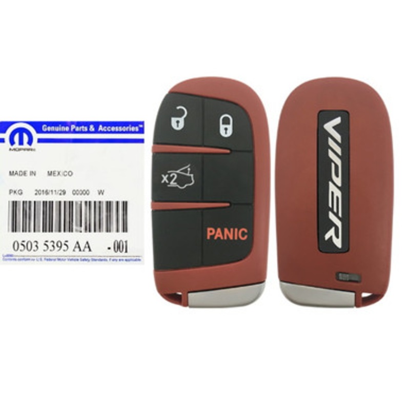 Dodge 4-Button Smart Key M3N-40821302 05035395AB 433 MHz, New OEM