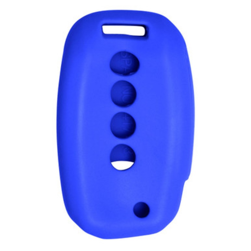 Replacement Silicone Jacket Keyless Remote Cover HYKIK64 for Kia 4 Button Flip Key FCC ID: OSLOKA-870T – Blue