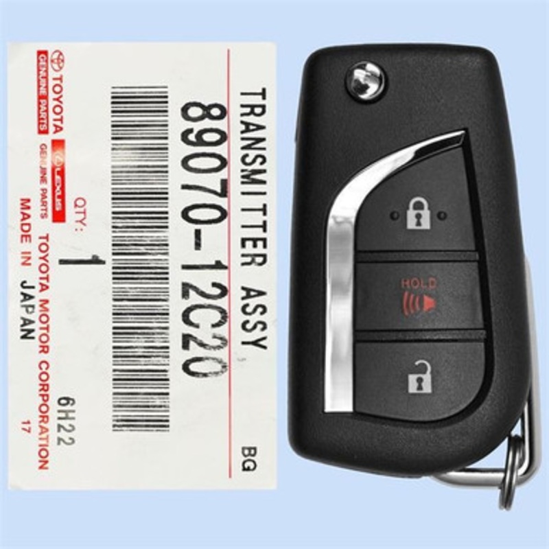Toyota 3 Button Remote Flip Key HYQ12BFA, 89070-12C20, 315 MHz – New OEM