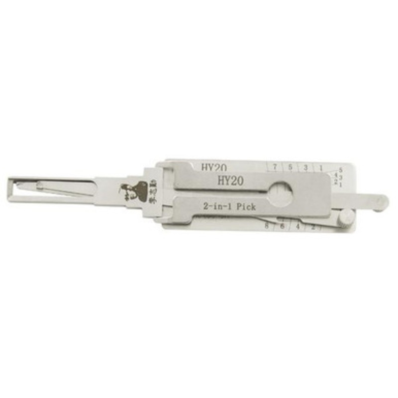 Original Lishi Hyundai HY20 HY18 2-Track 8 Cut High Security 2-in-1 Pick – Door/Trunk