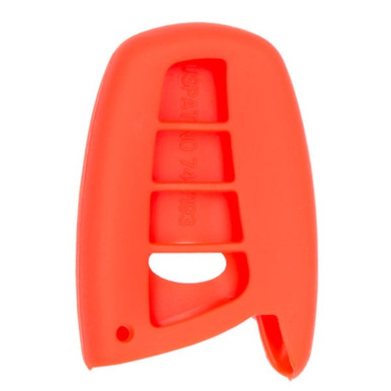 Replacement Silicone Jacket Keyless Remote Cover HYKIK54 for Hyundai 4 Button Smart Key FCC ID: SY5DMFNA04 – Red